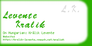 levente kralik business card